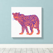 Bright Leopard Leinwanddruck (Insitu (Holzboden))