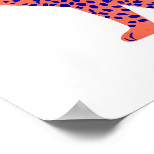 Bright Leopard Poster (Ecke)
