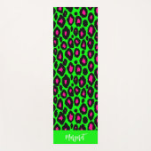 Bright leopard skin monogram name Yoga Mat Yogamatte (Vorderseite)