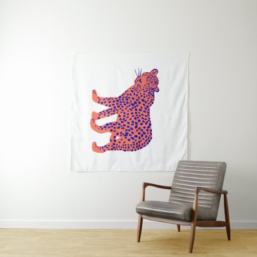 Bright Leopard Wandteppich (Beispiel (Horizontal))