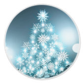 Bright Lights Christmas Tree Holiday Dresser Keramikknauf (Vorderseite)