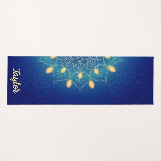 Bright Lights Mandala Yogamatte (Vorderseite (Horizontal))