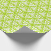 Bright Lime Green Spirale Muster Geschenkpapier (Ecke)