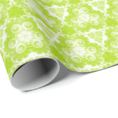 Bright Lime Green Spirale Muster Geschenkpapier (Rolleneckpunkt)