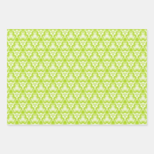 Bright Lime Green Spirale Muster Geschenkpapier Set (Vorderseite 3)