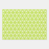 Bright Lime Green Spirale Muster Geschenkpapier Set (Vorderseite)