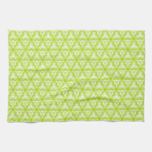 Bright Lime Green Spirale Muster Geschirrtuch
