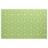 Bright Lime Green Winter White Snowflake Muster Stoff (Fat Quarter (45,7 x 55,9 cm))