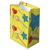 Bright Lollipop Heart Candy Sweet Star Liebe Mittlere Geschenktüte (Rückseite Schrägansicht)