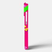 Bright Magenta 80er Jahre Retro Inspirierte JEDEN  Case-Mate iPhone Hülle (Rückseite / Links)