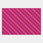 Bright Magenta Pink Modern Girly Minimalist Geschenkpapier Set (Vorderseite 2)