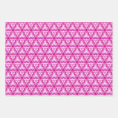 Bright Magenta Pink Spiral Pattern w/Solids Geschenkpapier Set (Vorderseite)