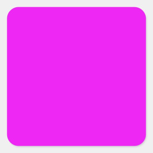 Bright Magenta Quadratischer Aufkleber (Vorderseite)