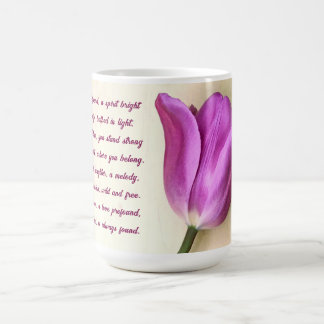 Bright Magenta Tulip Poetic Kaffeetasse