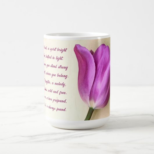 Bright Magenta Tulip Poetic Kaffeetasse (Mittel)