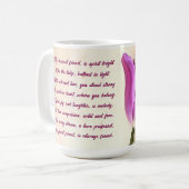 Bright Magenta Tulip Poetic Kaffeetasse (Vorderseite Links)