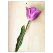Bright Magenta Tulip Poetic Klemmbrett (Rückseite)
