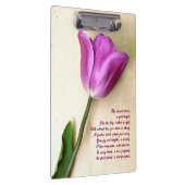 Bright Magenta Tulip Poetic Klemmbrett (Rechts)