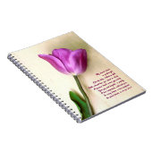 Bright Magenta Tulip Poetic Notizblock (Rechte Seite)