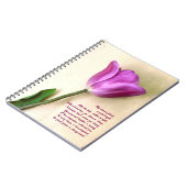 Bright Magenta Tulip Poetic Notizblock (Linke Seite)