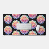 Bright Mandala Floral Desk Mat Schreibtischunterlage (Tastatur & Maus)