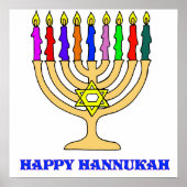 Bright Menorah Poster (Vorne)