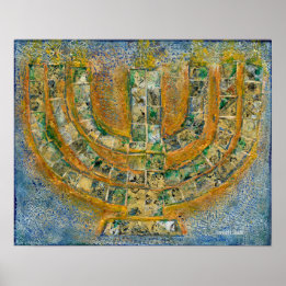Bright Menorah Poster