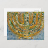 Bright Menorah Postkarte (Vorne/Hinten)