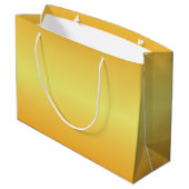 Bright Metallic Gold Bells Große Geschenktüte (Rückseite Schrägansicht)