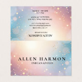 Bright Minimal Custom Family Name | 5-Minute Edit Visitenkarten (Außenseite Aufgefaltet)