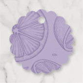 Bright Minimalist Citrus Bridal Shower Geschenkanhänger (Rückseite)