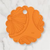 Bright Minimalist Citrus Bridal Shower Geschenkanhänger (Rückseite)