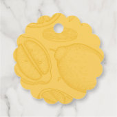 Bright Minimalist Citrus Bridal Shower Geschenkanhänger (Rückseite)