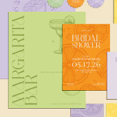 Bright Minimalist Citrus Bridal Shower invite Einladung
