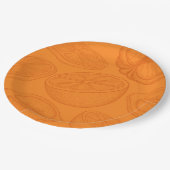 Bright Minimalist Citrus Bridal Shower Pappteller (Schrägansicht)