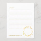 Bright Minimalist Citrus Bridal Shower RECIPE CARD (Rückseite)