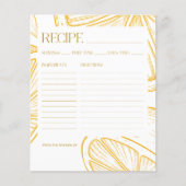 Bright Minimalist Citrus Bridal Shower RECIPE CARD (Vorderseite)