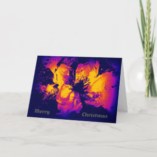 Bright, modern Christmas card with thermal colours Feiertagskarte