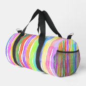 Bright Modern Colorful Yoga Stylish Striped Duffle Bag (Rechte Ecke)