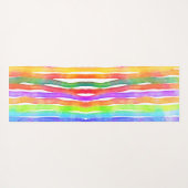 Bright Modern Colorful Yoga Stylish Striped Yogamatte (Rückseite (Horizontal))
