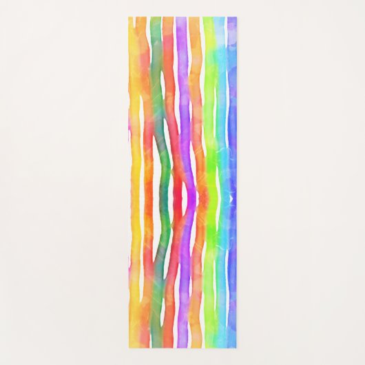 Bright Modern Colorful Yoga Stylish Striped Yogamatte (Vorderseite)