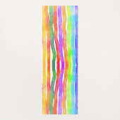 Bright Modern Colorful Yoga Stylish Striped Yogamatte (Rückseite)