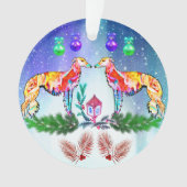 Bright Modern Silken Windhound Ornament (Vorderseite)