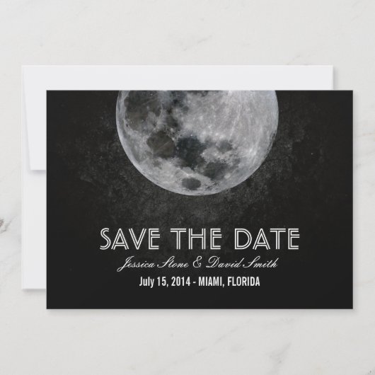 Bright Moon Save the Date Ankündigungen (Vorderseite)