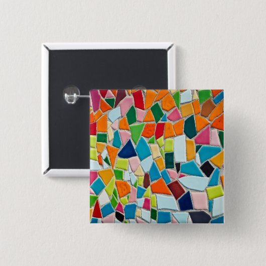 Bright Mosaic Tiles Button (Vorne & Hinten)