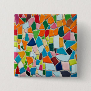 Bright Mosaic Tiles Button