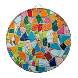 Bright Mosaic Tiles Dartscheibe