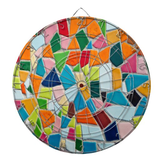 Bright Mosaic Tiles Dartscheibe (vorne)