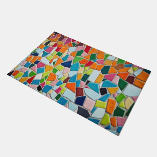 Bright Mosaic Tiles Fußmatte (Schrägansicht)