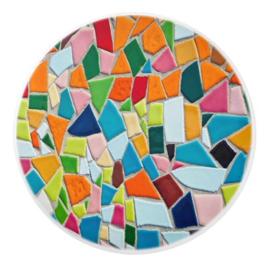 Bright Mosaic Tiles Keramikknauf (Vorderseite)